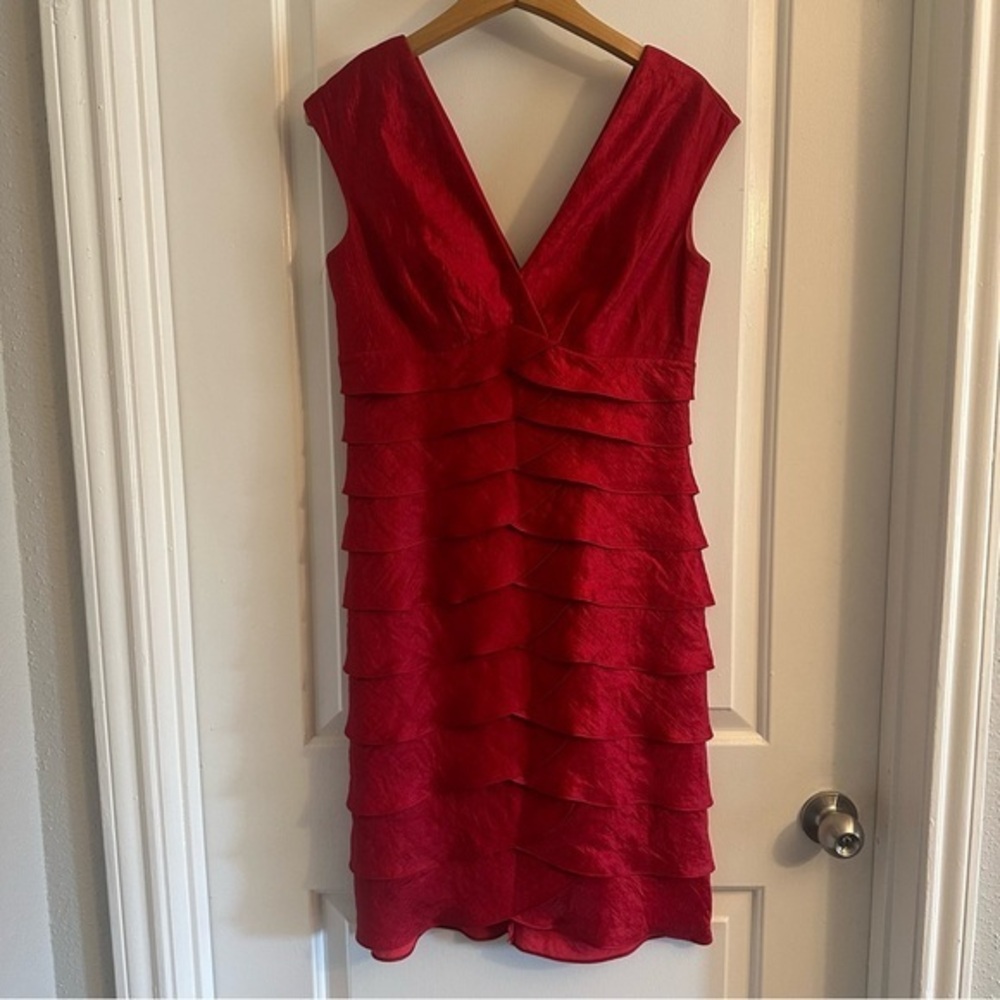 Jessica Howard Holiday Red Ruffle Sleeveless Size 6‎